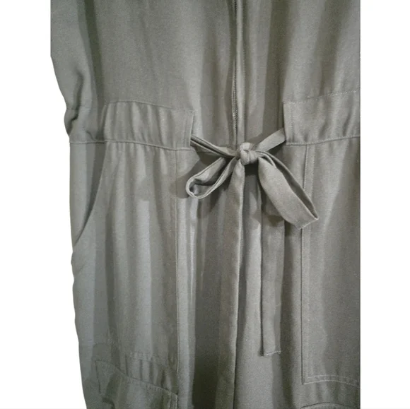 Cabi Caper Black Utility Belted Jumpsuit #5944 Medium Jogger Leg